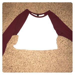 Baseball cropped tee